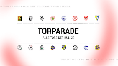 Torparade - Alle Tore der 19.Runde in der ADMIRAL 2.Liga