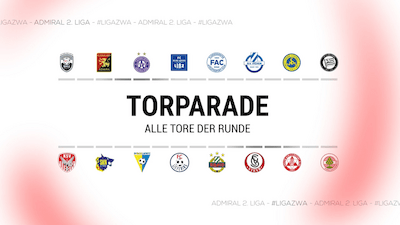 Torparade - Alle Tore der 24.Runde in der ADMIRAL 2.Liga