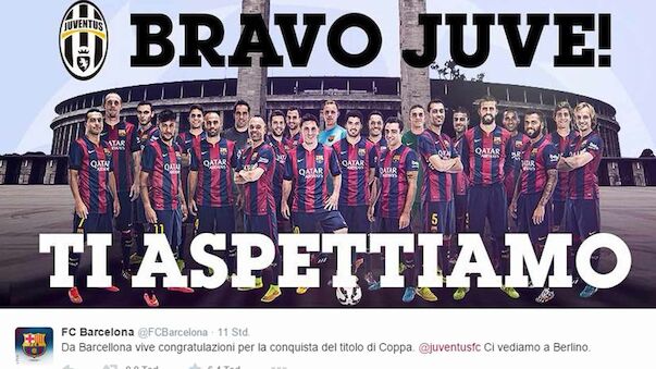 Barca gratuliert Juve zum Double