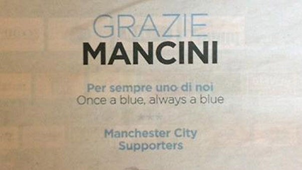 Citizens annoncieren für Mancini