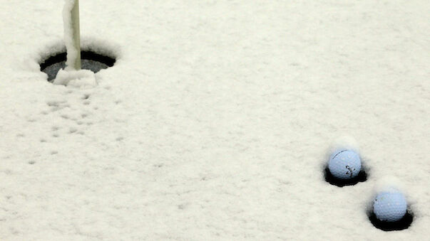 Golf: Abbruch wegen Schneesturms