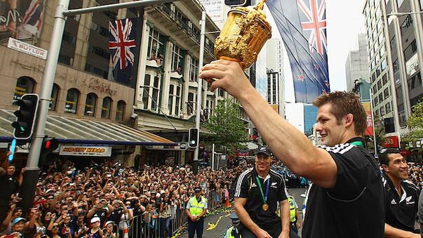 Neuseeland feiert Rugby-Team