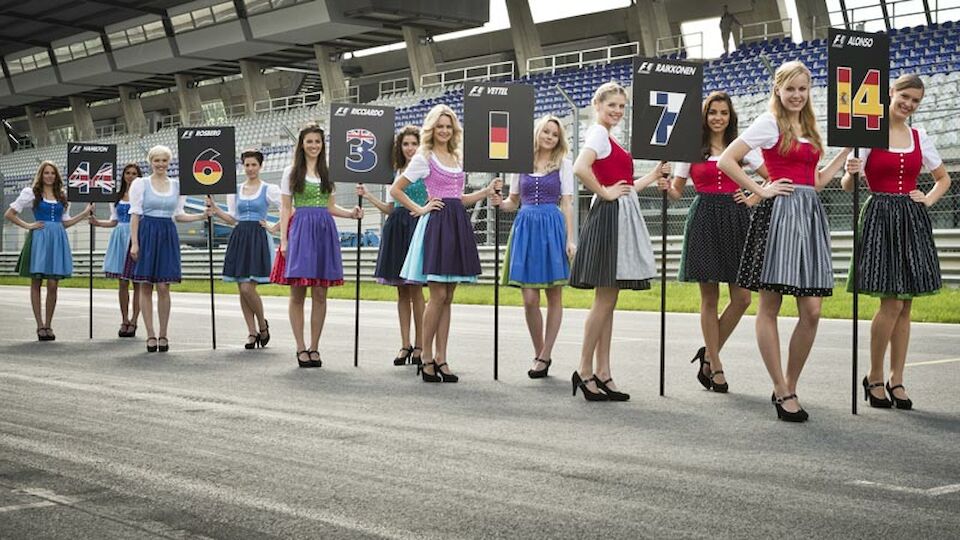 Die Gridgirls für den Österreich-GP