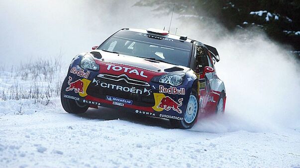 Loeb im Schnee, Latvala in Front