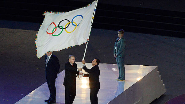 Olympia-Fahne bereits in Rio