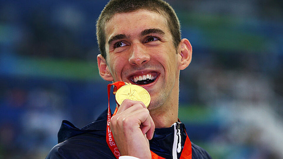 Phelps Olympiaredkord Medaillen
