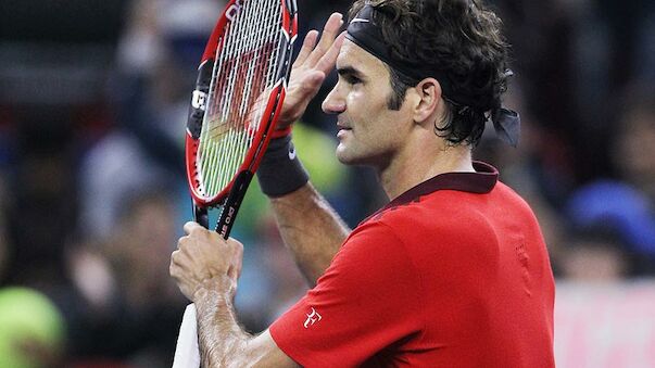 Federer im Shanghai-1/4-Finale
