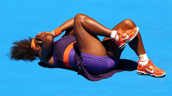 Schrecksekunde für Serena Williams in Melbourne