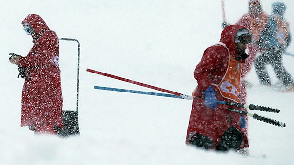 Courchevel-Slalom versinkt im Schnee