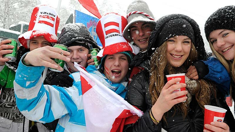 Fan-Party in Kitzbühel