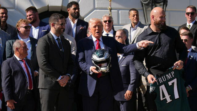 Ohne Quarterback Hurts: Eagles im Weißen Haus empfangen