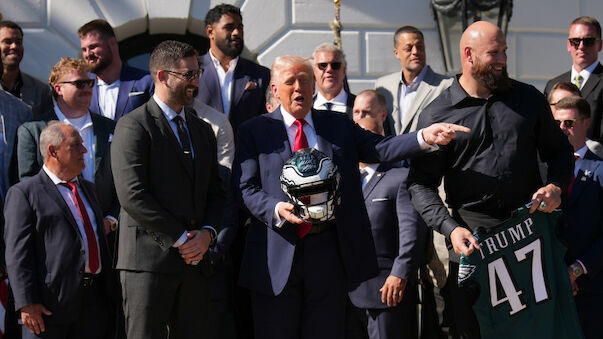 Ohne Quarterback Hurts: Eagles im Weißen Haus empfangen