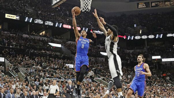 Westbrook wirft Thunder zum Sieg bei den Spurs