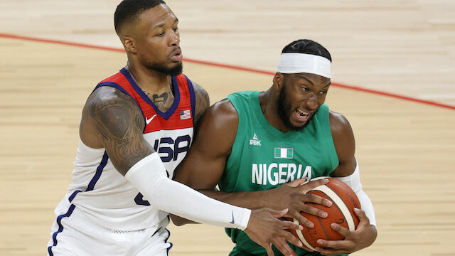 US-Basketballer rutschen gegen Nigeria aus