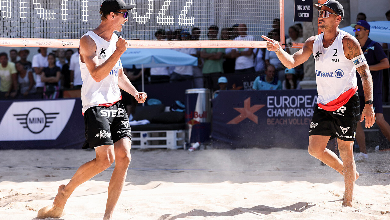 Horst/Hörl a Seidl/Waller na mistrovství Evropy v plážovém volejbalu ve čtvrtfinále