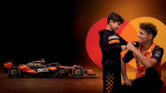Mastercard macht deine McLaren F1 Team Erinnerung zur Jacke
