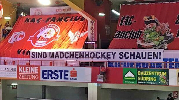 Hämischer Protest der KAC-Fans