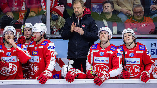 KAC-Coach Matikainen gratuliert den Capitals