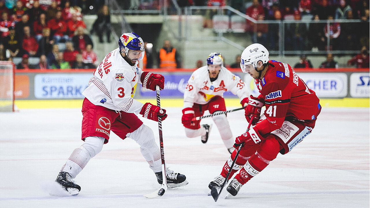 ICE Hockey League Salzburg jubelt beim KAC im Penaltyschießen