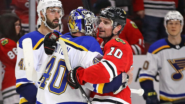 NHL: Blues jubeln nach Sieg gegen Blackhawks 