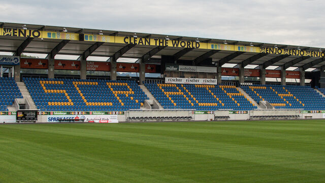 Sturm "Sabine" wütet im Altach-Stadion