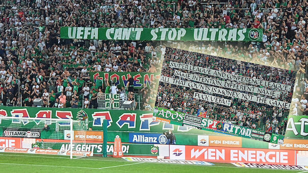 Rapid: Ultras-Protest gegen UEFA in CL-Quali