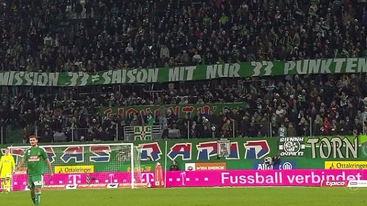 Rapid-Fans verhöhnen eigenes Team gegen St. Pölten - Fussball - Bundesliga