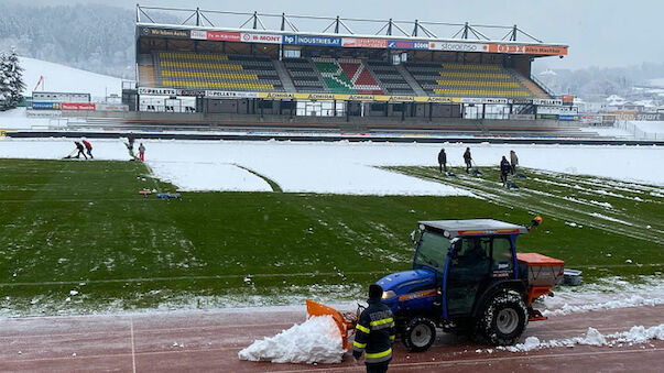 Schneefall: WAC gegen Altach auf 17 Uhr verlegt