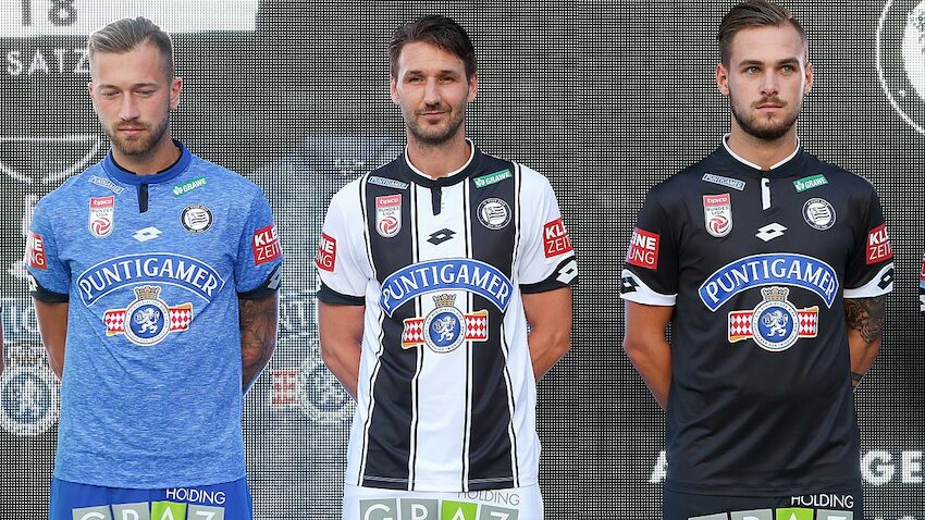 Sturm Graz Prasentiert Blaues Trikot Fur Die Saison 17 18 Fussball Bundesliga
