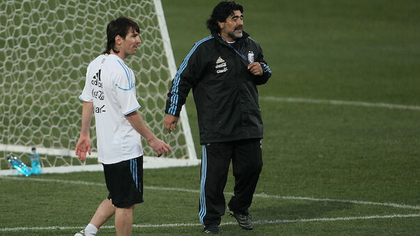 Lionel Messi spricht Maradona Mut zu