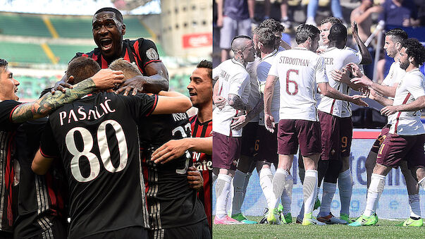 Klare Siege von AC Milan und AS Roma