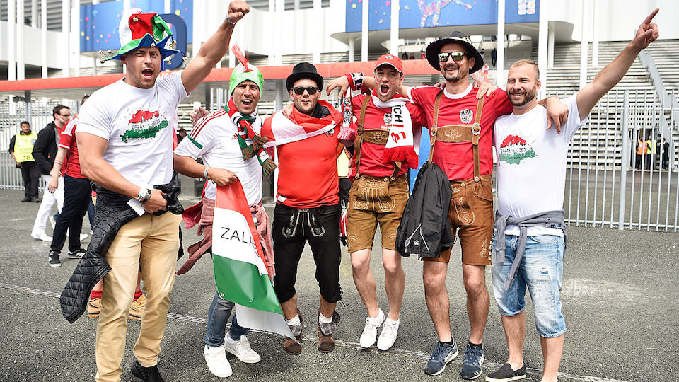 So feiern Österreichs Fans gegen Ungarn