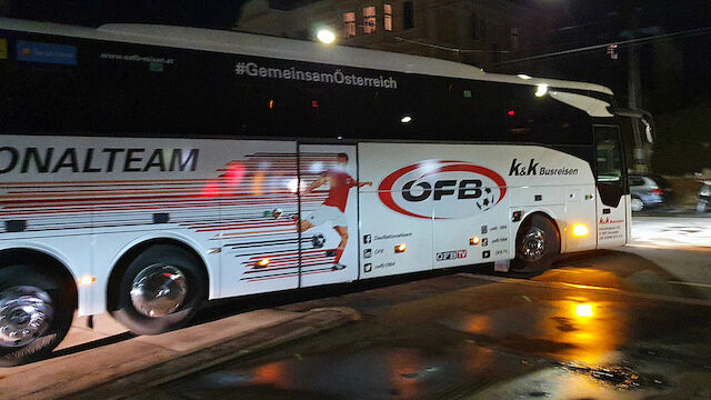 Grbic und Co. kamen mit ÖFB-Bus zum Rapid-Spiel