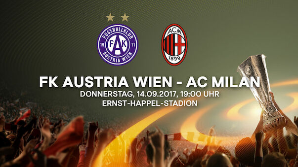Einzeltickets für Austria-Milan ab Dienstag