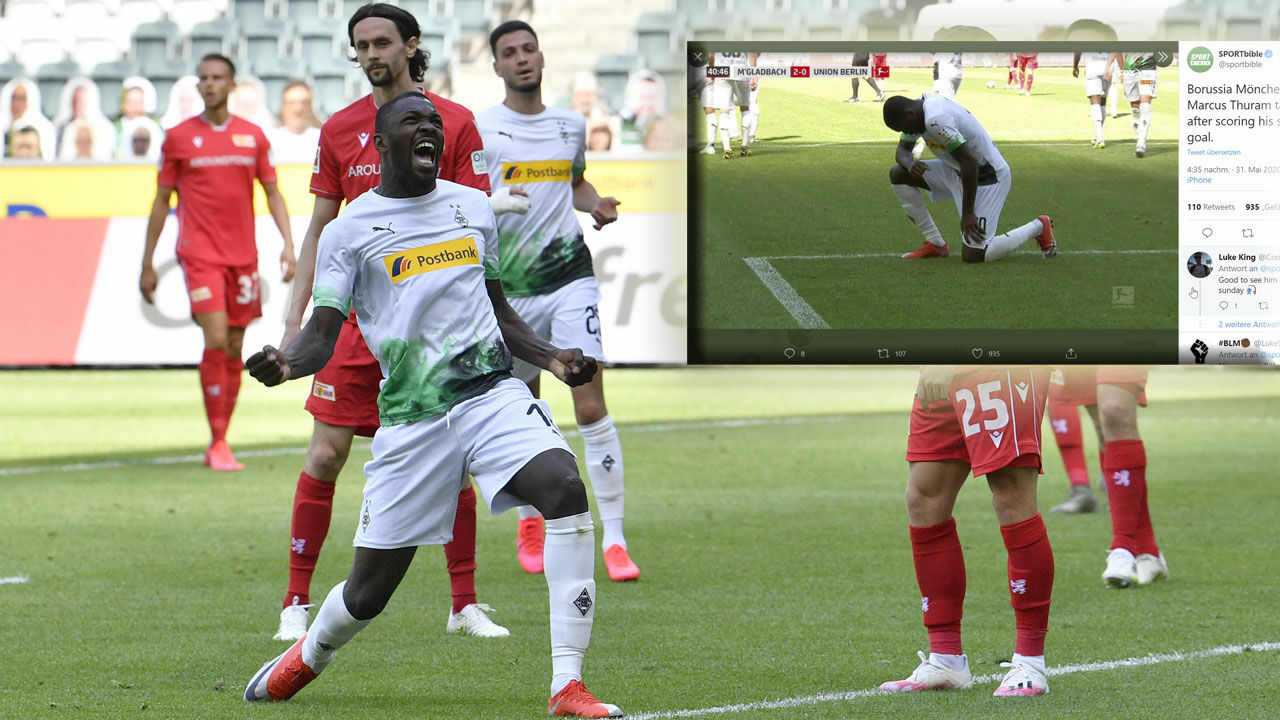 Gladbachs Marcus Thuram: Anti-Rassismus-Torjubel wie ...
