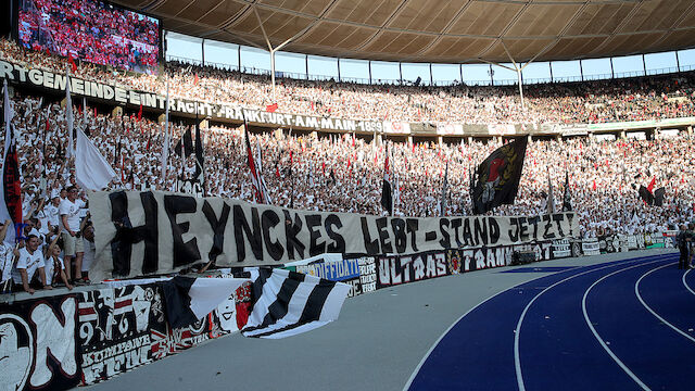 Frankfurt-Fans mit geschmacklosem Banner