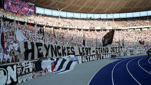 Frankfurt-Fans mit geschmacklosem Banner