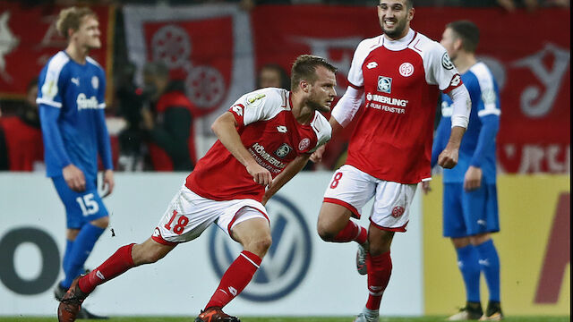 Mainz 05 zittert sich ins DFB-Pokal-Achtelfinale