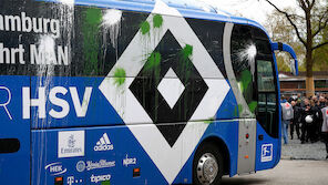 HSV-Bus mit Steinen beworfen