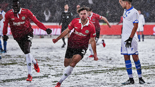 Harnik trifft bei Hannover-Sieg im Schneesturm