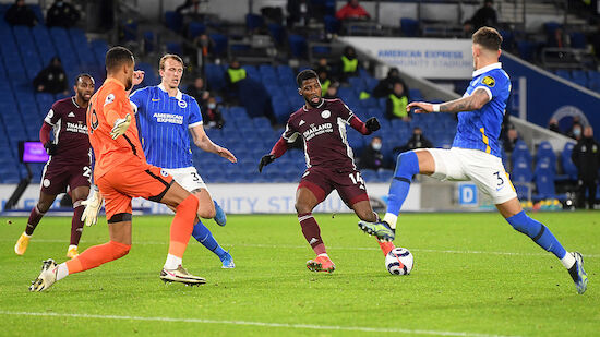 Leicester siegt spät in Brighton