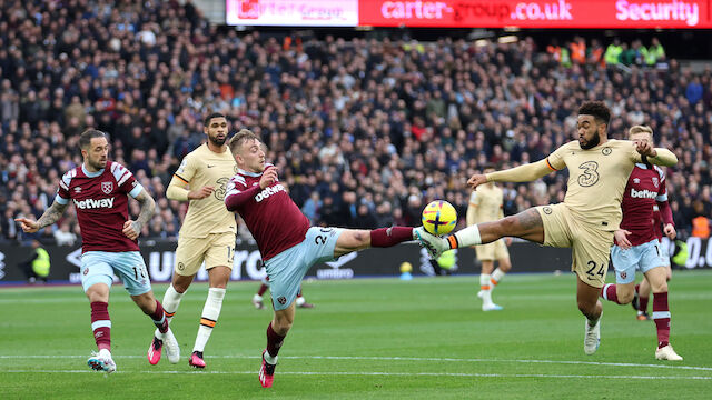 Kämpferische "Hammers" nehmen Punkt gegen Chelsea mit