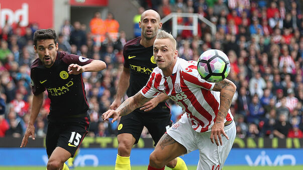 Arnautovic muss sich mit Stoke Man City beugen