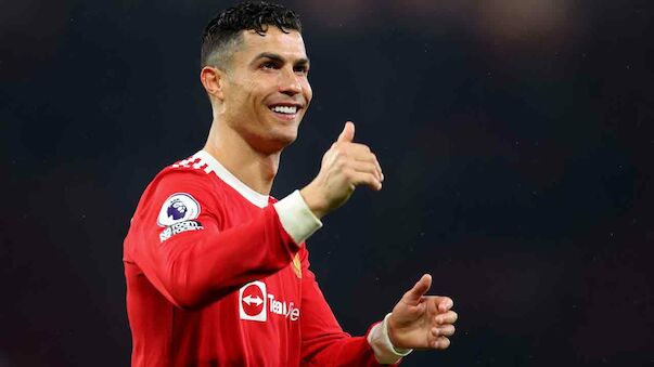 Cristiano Ronaldo bei United vor dem Absprung