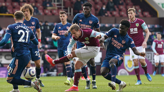 Arsenal lässt Punkte in Burnley liegen