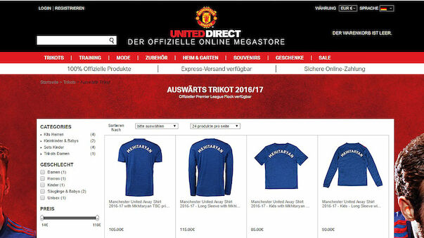 Online-Shop entlarvt Mkhitaryan-Wechsel