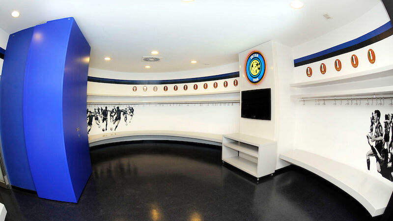 Die Heimkabine von Inter Mailand im San Siro