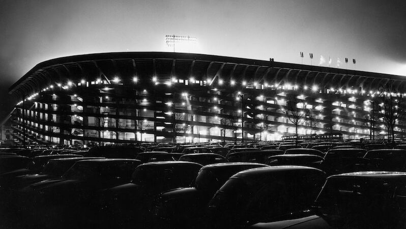 Ein Nachtblick auf das San Siro um 1965