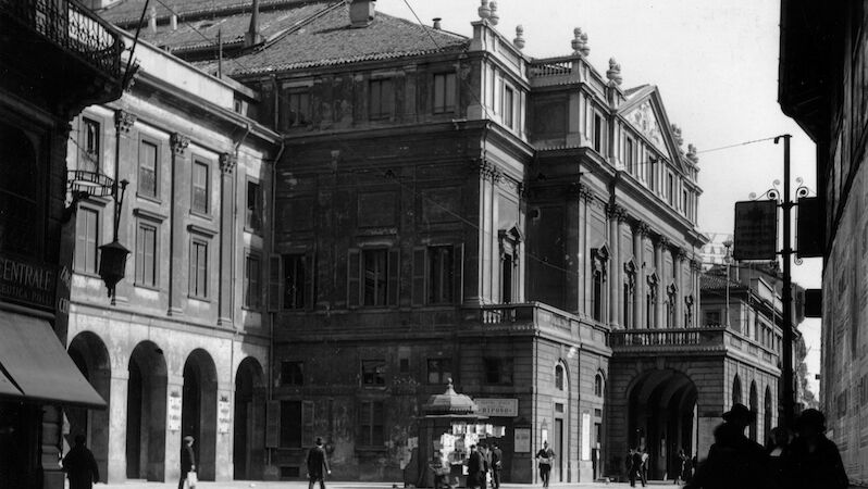 Die Mailänder Scala circa zur Zeit der Errichtung des San Siro