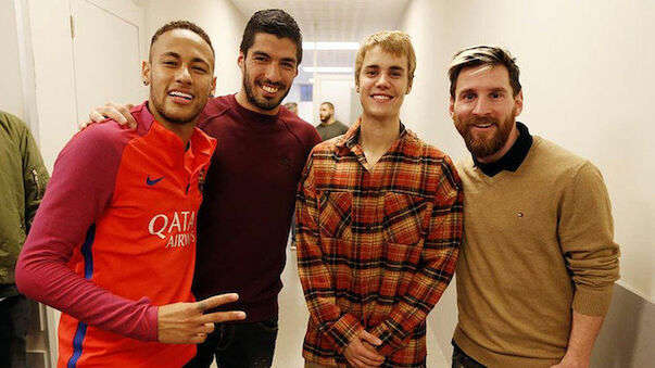 Justin Bieber trainiert beim FC Barcelona